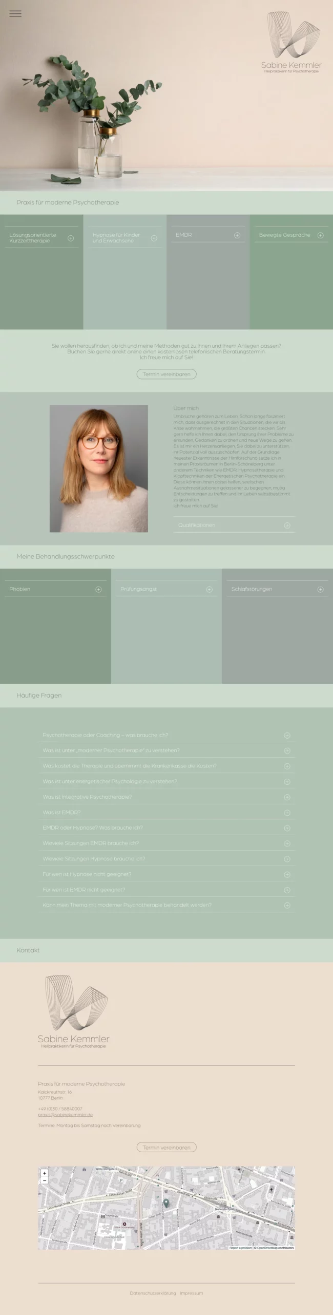 slick-img Screenshot der Website für Sabine Kemmler
