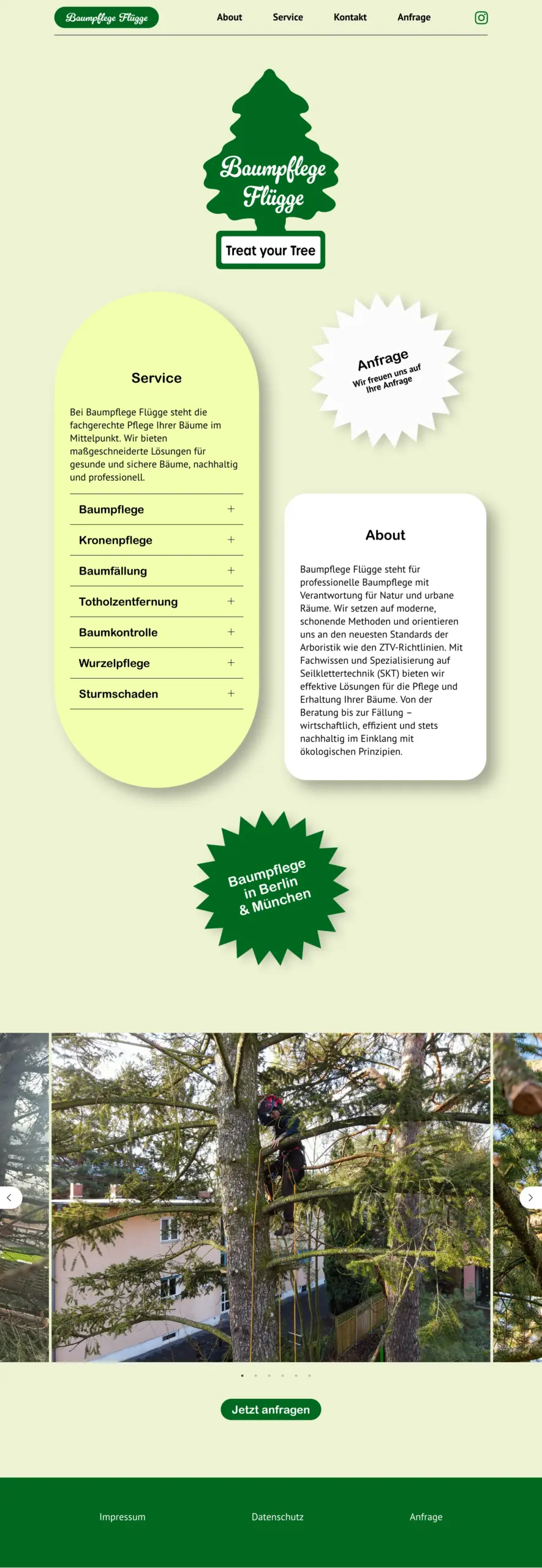 baumpflege-fluegge slick-img Screenshot der Website für Sabine Kemmler