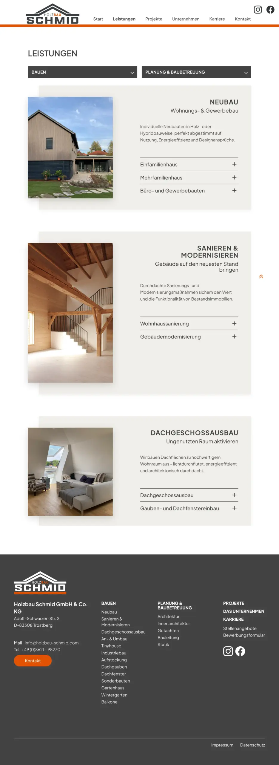 holzbau-schmid slick-img Screenshot der Website für Sabine Kemmler