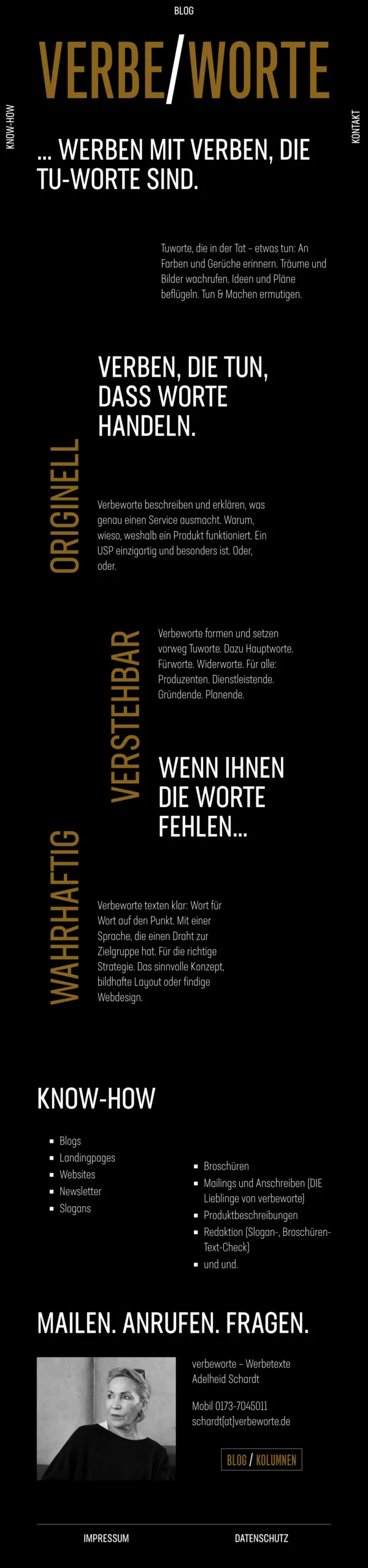 Screenshot der Website verbeworte.de. slick-img 